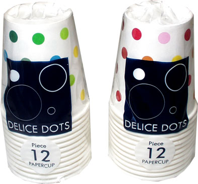 【0648】DELICE DOTS紙コップ12P