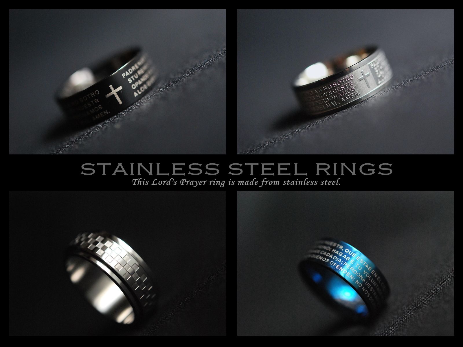 ★サマーセール第3弾さらに値下げ★ステンレス スチールリング デザインリング■4種■Stainless Steel Rings 指輪SS-RING 【H-AC】