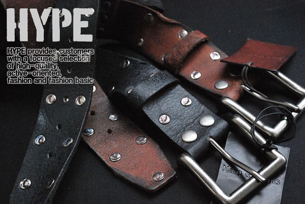 Marq & Dennis 本革 WIDE VINTAGE ベルト■全2色■100% Leather/Genuine leather 【H-AC】