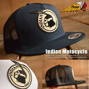 Indian Motocycle メッシュキャップ メンズ スナップバックキャップ 平つば アップリケ刺繍 インディアンモトサイクル IA-873【IN】■05170517【170701s】