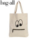 Bag-all バッグオール Googly Eye Zipper Tote グーグリーアイジッパートートハンドバッグ バッグ レディース B4ホワイト プレゼント ギフト 通勤 通学
