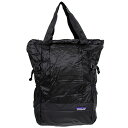 エントリーでポイント4〜最大22倍!5/25 1:59まで patagonia/パタゴニア Light Weight Travel Tote Bag/ライトウエイト トラベル トート バッグ48808 BLACK 2WAY トートバッグ/リュック/バックパック/カバン/鞄ブラック プレゼント/ギフト/通勤/通学 送料無料