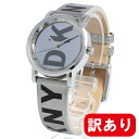 エントリー&1,000円以上お買い上げでポイント2倍!4/21 9:59まで 【訳あり】【アウトレット】【BOXなし】DKNY / ディーケーエヌワイ NY2786 Soho レディース レザー ロゴベルト シルバー 腕時計 母の日