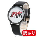 【訳あり】【アウトレット】【BOXなし】GUESS / ゲス V1022M2 メンズ レディース ユニセックス ORIGINALS BLACK LEATHER ANALOG WATCH 腕時計 母の日