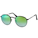 全品ポイント2~最大20倍!6/24 23:59まで Ray-Ban/Rayban/レイバン サングラス/メンズ/レディースRB3447 002/4J 50 ROUND METAL/ラウンドメタル/ミラーレンズブラック プレゼント/ギフト/通勤/通学/送料無料