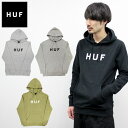 HUF ハフ ESSENTIALS OG LOGO P/O HOODIE エッセンシャル ロゴ フーディーパーカー 長袖 メンズ ブラック PF00099プレゼント ギフト 通勤 通学 送料無料 父の日