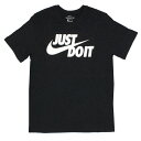 NIKE ナイキ Swoosh S/S T-Shirt スウッシュ S/S Tシャツカットソー メンズ ロゴ プリント AR5007 011ブラックルームウェア 部屋着 プレゼント ギフト 通勤 通学 父の日