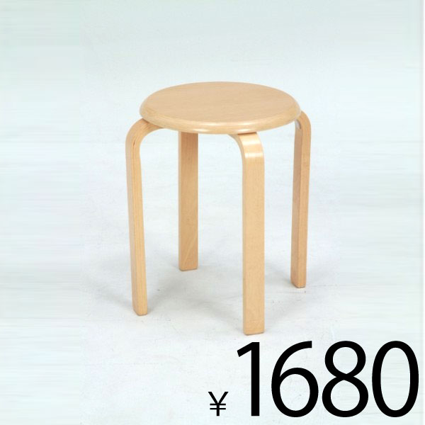 木製スツール 木製 曲脚 イス ナチュラル 木製椅子/木製/スツール/チェアー/イス/椅子…...:hypnos:10006960