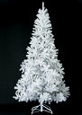 300cm シャイニーホワイトノーブルリッチワイドツリー(ヒンジ式) 防炎 クリスマスツリー 店舗装飾 インテリア 造花 おしゃれ 【取寄】