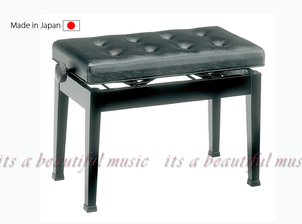 【its】日本製 ワイド65cm座面のピアノ椅子・甲南Konan V65-S（V65S）黒色...:i-a-b-m:10009130