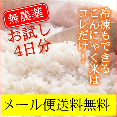 【お試しポスト投函便4袋】乾燥こんにゃく米(ゼンライス) IKKOさんも使っている無農薬石…...:i-kappa:10000813