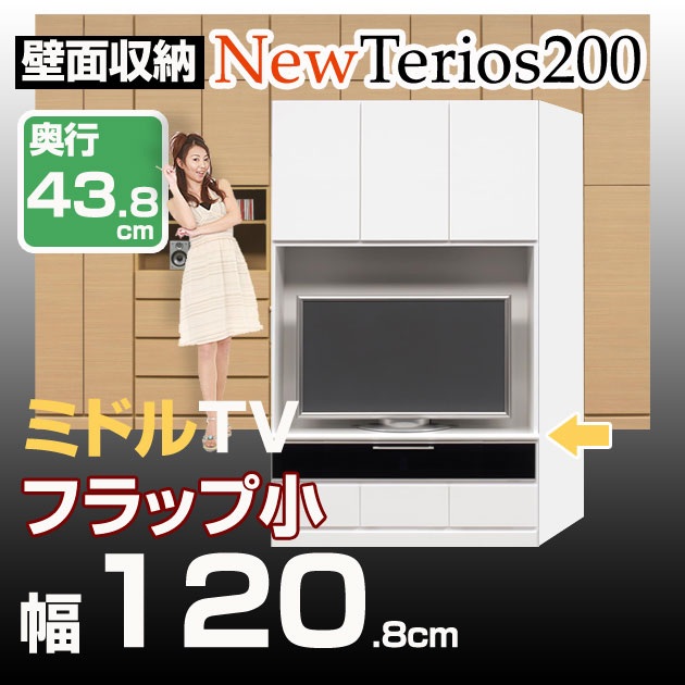 壁面収納 テレビ台 リビング【ニューテリオス200】 高さ200cm 奥行43.8cm 幅…...:i-office1:10082848