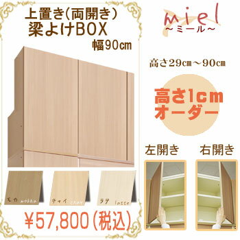 【送料無料】壁面収納◆ミール 梁よけBOX 上置き（幅90cm/高さ29-90cm） 板扉両開き【代引不可】壁面収納 壁収納 整理棚 ケース ボックス収納 ユニット収納 梁下収納 天井つっぱり家具 突っ張り ツッパリ 地震対策 耐震補助 転倒防止[p0622]