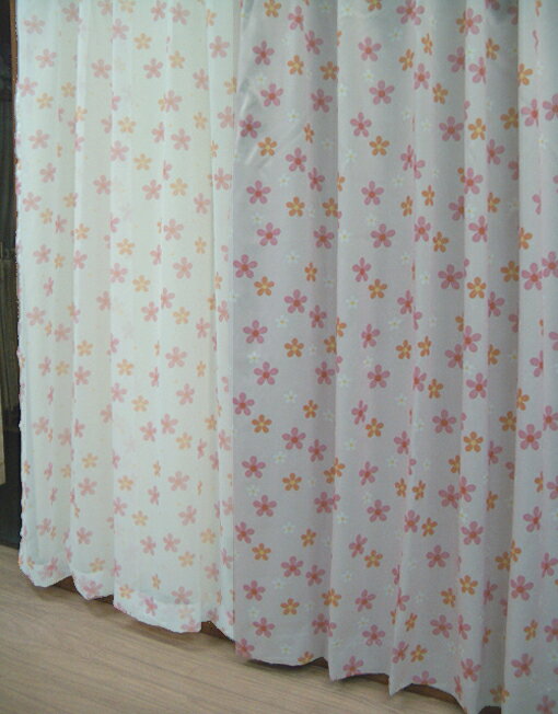 マーガレット二級遮光カーテンとボイルレース4枚セット　100×150cm【interiorカーテン】【interiorSALE】