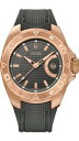 Bulova Accutron u[oALg Yrv Curacao Grey Dial Gold-tone Steel Grey Rubber Mens Watch 64B108