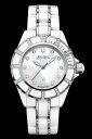 Bulova Accutron u[oALg Yrv 65R137 Accutron Mirador Ladies White Ceramic and Stainless Diamond Watch