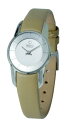 IobN fB[X rv Obaku Women's Quartz Watch with Silver Dial Analogue Display and Beige Leather Strap V130LCIRX-N2