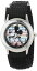 ディズニー 腕時計 キッズ 時計 子供用 ミッキー Disney Kids' W001018 Mickey Stainless Steel Time Teacher Black Nylon Strap Watch