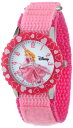 ディズニー 腕時計 キッズ 時計 子供用 眠れる森の美女 オーロラ姫 Disney Kids' W000865 Aurora Stainless Steel Time Teacher Printed Bezel Pink Nylon Strap Watch