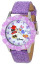 ディズニー 腕時計 キッズ 時計 子供用 ミニー デイジーダック Disney Kids' W000916 "Tween Minnie Glitz" Stainless Steel Watch with Purple Glitter Band
