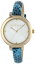 アンクライン 時計 レディース 腕時計 Anne Klein Women's AK/1236MPTQ Gold-Tone Turquoise Snake-Skin Print Leather Strap Watch