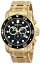 インビクタ 時計 インヴィクタ メンズ 腕時計 Invicta Men's 0072 Pro Diver Collection Chronograph 18k Gold-Plated Watch