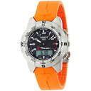 ティソ Tissot 腕時計 メンズ 時計 Tissot Men's T33787892 T-Touch Polished Titanium Orange Rubber Watch