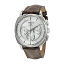 ¥Æ¥£¥½ Tissot ÏÓ»þ·× ¥á¥ó¥º »þ·× Tissot Men's 'T Lord' Silver Dial Brown Leather Strap Chronograph Automatic Watch T059.527.16.031.00