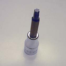 FPC 9.5mm(3/8")sq ヘックスローブ（トルクスねじ用）使い使い勝手の良いL=80mm セミロングソケット（フラッシュツール製品）