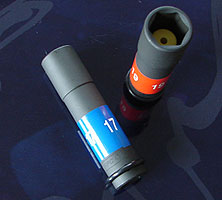 FPC 12.7mm(1/2")sq スリムパラボラ化粧ナット用ロングソケット 全長100mm（フラッシュツール製品）