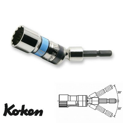 Ko-ken BD011SN-14 薄肉12角電ドル用ユニバーサルソケット（18Vインパクト対応） 14mm コーケン（Koken/山下工研）【純国産工具】【メール便対応】_14_bd011s n 14_