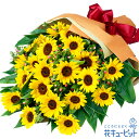 ひまわり特集 お中元 暑中見舞い 帰省 お祝い 記念日 プレゼント フラワーギフト 花キューピットのひまわりの花束nh01-511653