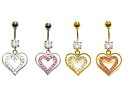 18Gプリティハート 耳兼用ボディピアス ヘソピアス へそピアス 耳ピアス