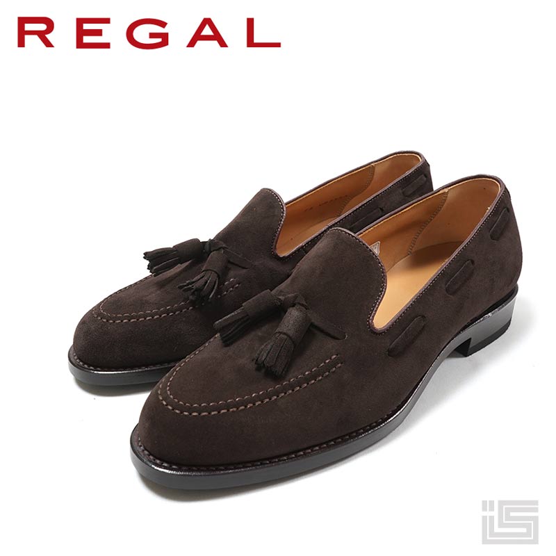 【返品不可】★ REGAL リーガル 12VR-BF Dark Brown Suede<strong>スエード</strong> <strong>タッセルローファー</strong> スリッポン レザー ビジカジ ジャケパンスタイル日本製 ビジネス ドレス 【父の日】