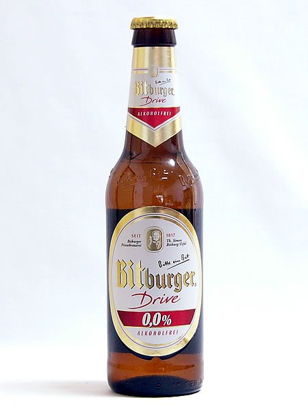 ドイツ産★ノンアルコール★ビットブルガー　ドライブ0．0％ 瓶　330ml　【ビールテイスト飲料】ビール本来の味わいをそのままにボトリングしたこだわりのアルコールフリードリンク。