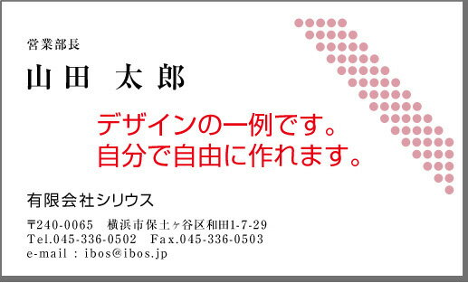 名刺 作成 自分で自由にデザインできる【カラー両面100枚】【DM便送料無料】【平日14時…...:ibos:10000014