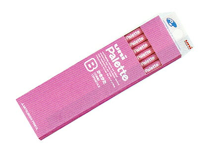 uni Palette（パレット）　かきかた鉛筆2B　紙箱　ピンク　三角軸