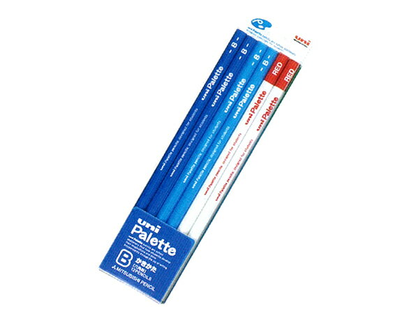 uni Palette（パレット）　かきかた鉛筆B　赤鉛筆セット　ビニールケース　青