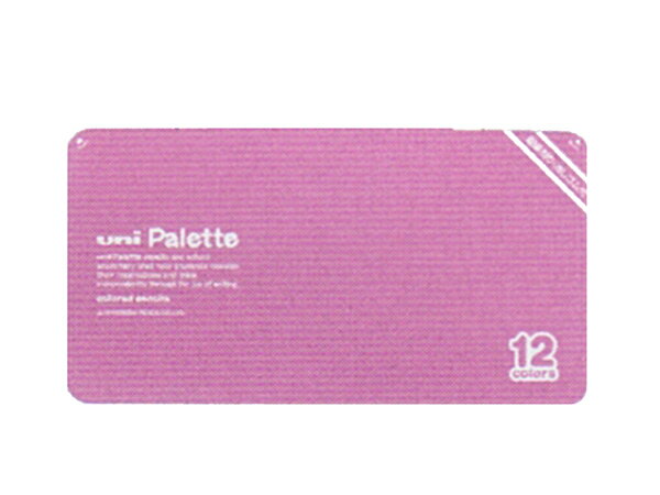 uni Palette（パレット）　色鉛筆12色　ピンク（ポケシャ・消しゴム付）