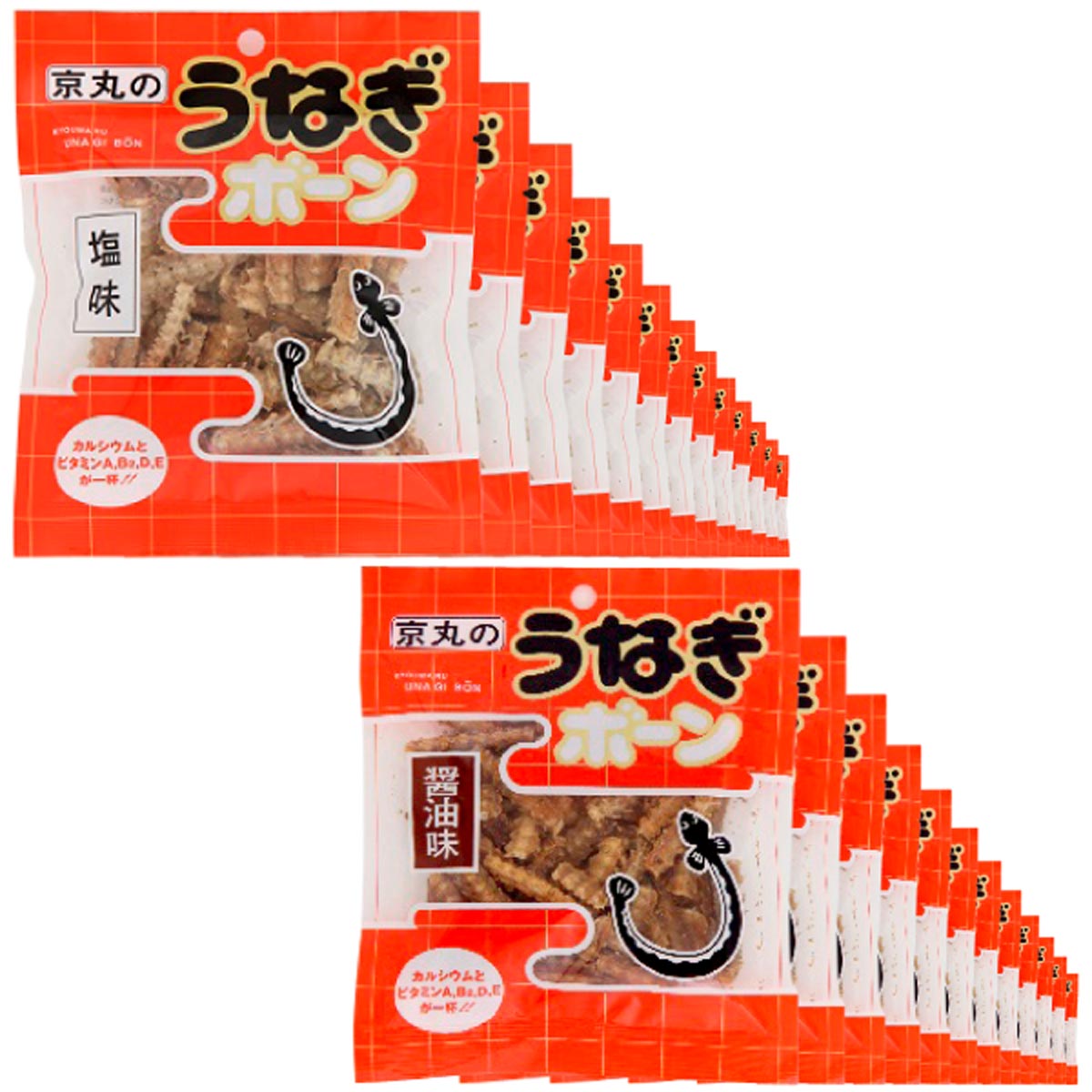 <strong>うなぎ</strong><strong>ボーン</strong> <strong>うなぎ</strong>骨せんべい 塩味26g×13袋+醤油味26g×12袋セット <strong>京丸</strong>【送料無料(関東・関西・中部・北陸・信越のみ)】【ギフト包装不可】ウナギ<strong>ボーン</strong> 【smtb-t】