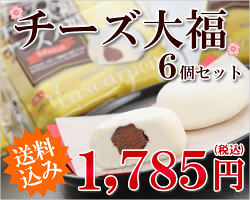 チーズ大福アイスクリーム〜生チョコ入り〜(6個セット)