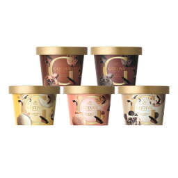 【母の日におすすめ】<strong>ゴディバ</strong>のチョコレート“そのもの”を楽しめるカップ<strong>アイスクリーム</strong>の詰め合わせ5個セット プレゼント　G-5