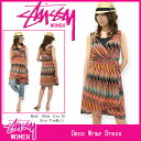 【ポイント5倍】ステューシー STUSSY ウーマンズ Deco Wrap ドレス(stussy dress ワンピース ガールズ レディース ウィメンズ ladies レデイース レディス Ladys WOMENS 女性用 214023 スチューシー) ice filed icefield