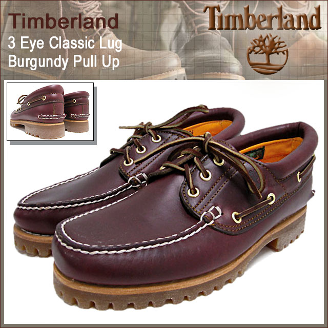 【楽天市場】ティンバーランド Timberland デッキシューズ メンズ スリーアイ クラシック ラグ バーガンディー プルアップ