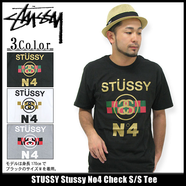 ステューシー STUSSY Stussy No4 Check Tシャツ 半袖(stussy tee ティーシャツ T-SHIRTS トップス メンズ・男性用 1903112 Stussy stussy ストゥーシー スチューシー) ice filed icefield