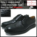 ϡ COLE HAANNIKE  饦   ֥å  ץ  ( ») (cole haannike LUNAR GRAND LONG WING Black Croc Print ʥ MENS 󥺷 塼 SHOES 롦ϡ -- C12650)