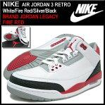 ナイキ NIKE スニーカー エア ジョーダン 3 レトロ White/Fire Red/Silver/Black メンズ(男性用) (nike AIR JORDAN 3 RETRO BRAND JORDAN LEGACY Sneaker sneaker SNEAKER MENS・靴 シューズ SHOES スニーカ 136064-120) ice filed icefield