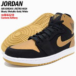ナイキ NIKE スニーカー エア ジョーダン 1 レトロ ハイ Black/Metallic Gold/White 30周年記念 メンズ(男性用) (nike AIR JORDAN 1 RETRO HIGH 限定 カーメロ・アンソニー Sneaker sneaker SNEAKER MENS・靴 シューズ SHOES スニーカ 332550-026)