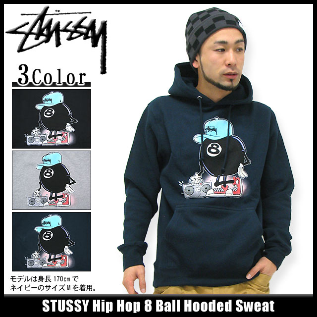 ステューシー STUSSY Hip Hop 8 Ball プルオーバー パーカー(stussy hooded sweat フード フーディ メンズ トップス Pull Over Hoody Parker 男性用 1923153 Stussy stussy ストゥーシー スチューシー) ice filed icefieldSTUSSY Hip Hop 8 Ball Hooded Sweat