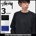 ステューシー STUSSY トレーナー メンズ New Stock Applique(stussy crew sweat スウェット スエット トレナー トレイナー トップス メンズ・男性用 118231 ストゥーシー スチューシー) ice filed icefield